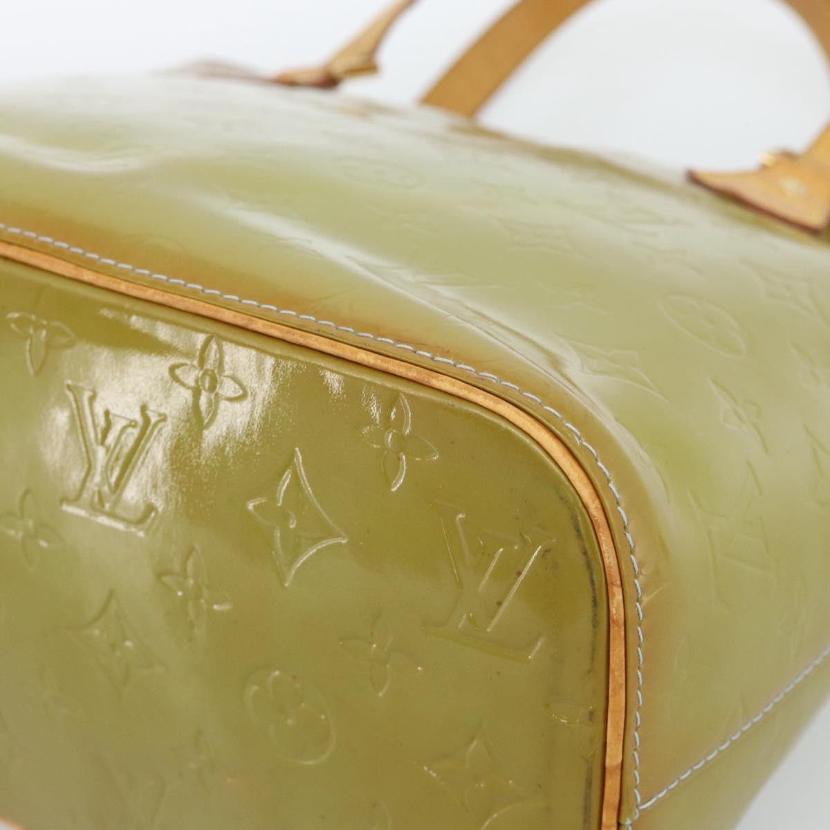 LOUIS VUITTON Monogram Vernis Houston Hand Bag Baby Blue M91005 LV Auth ep14828