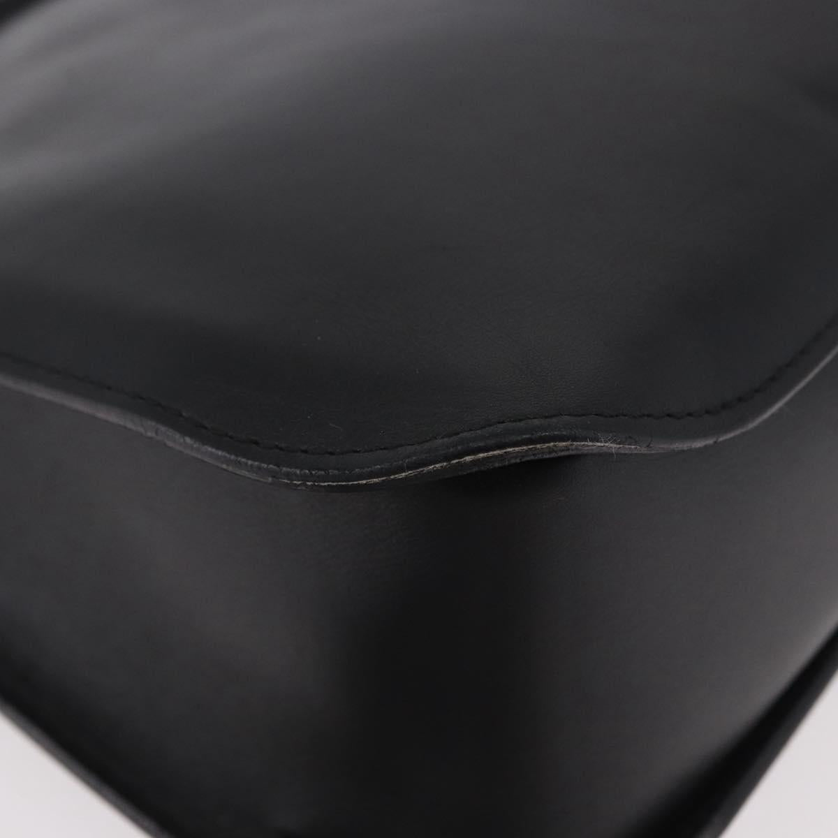 GUCCI Shoulder Bag Leather Black Silver 001 3767 Auth ep14829