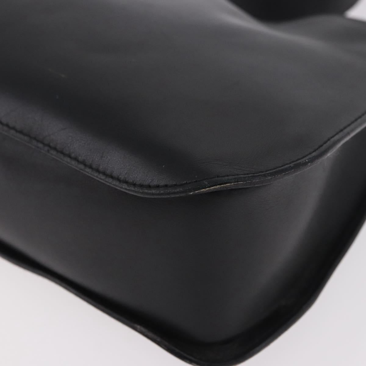 GUCCI Shoulder Bag Leather Black Silver 001 3767 Auth ep14829