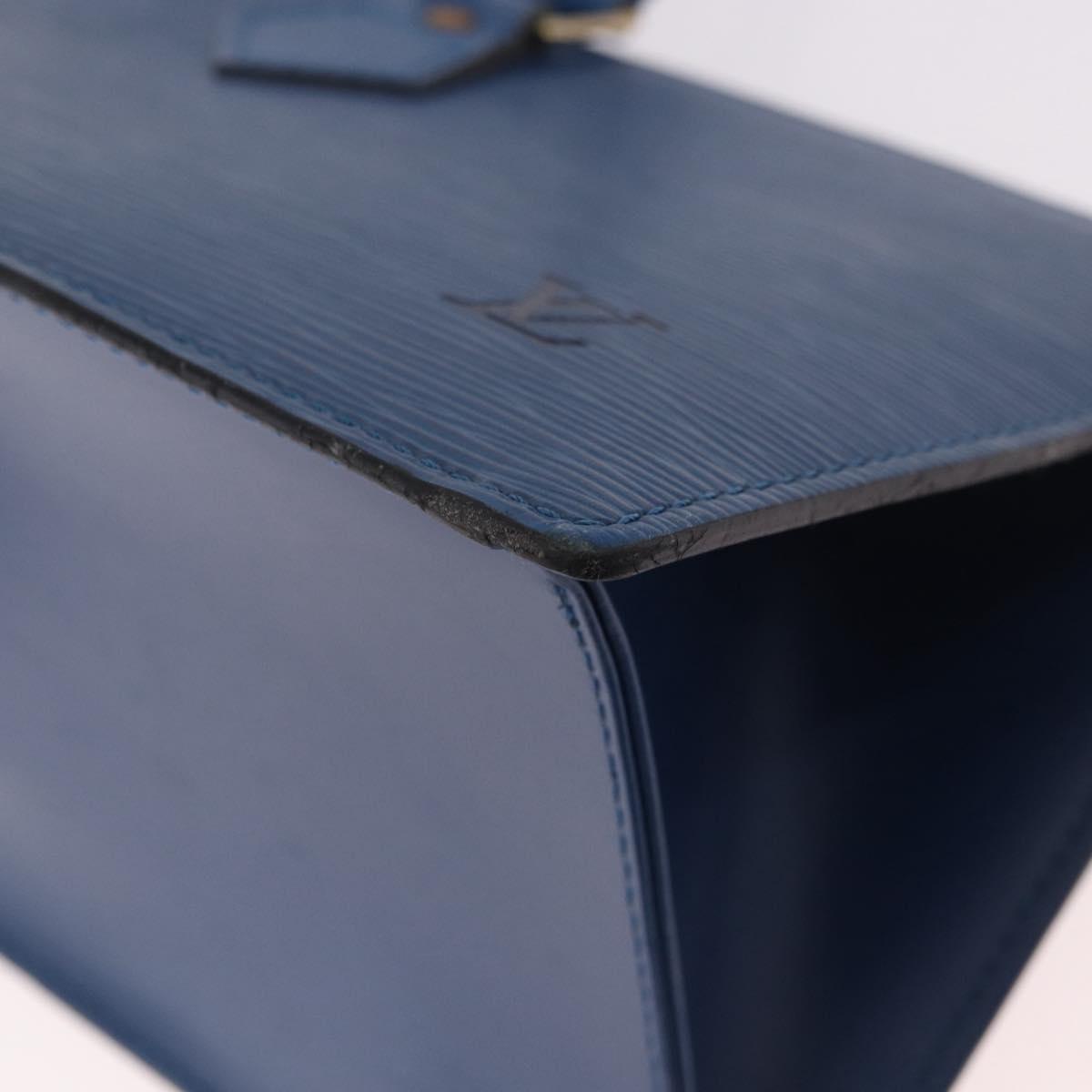 LOUIS VUITTON Epi Sac Triangle Hand Bag Blue M52095 LV Auth ep14837