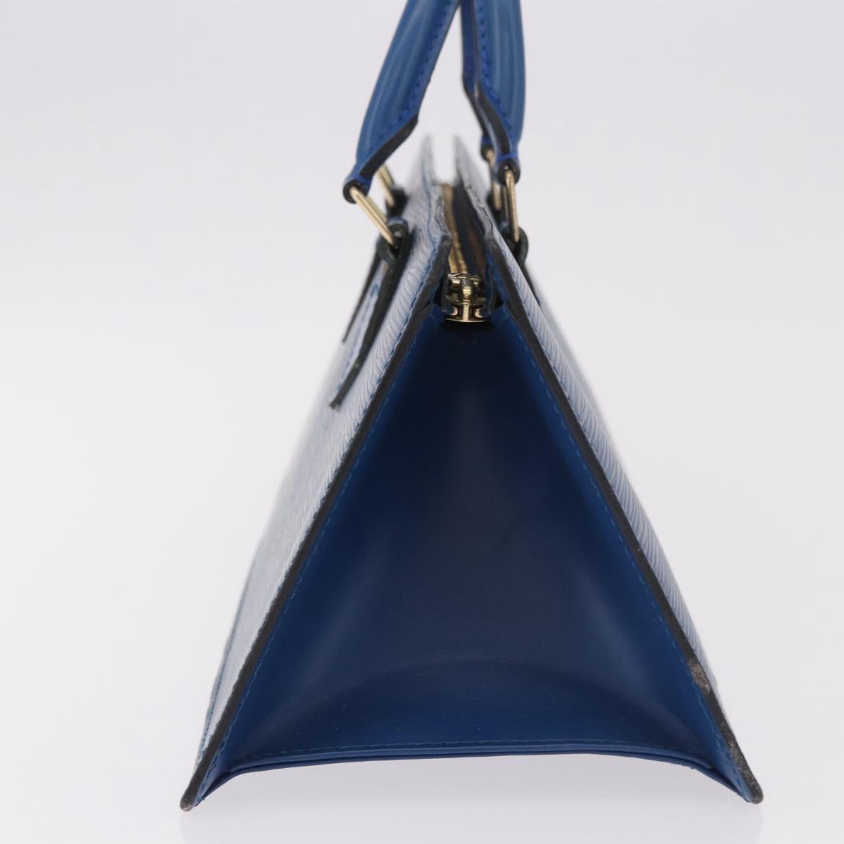 LOUIS VUITTON Epi Sac Triangle Hand Bag Blue M52095 LV Auth ep14837
