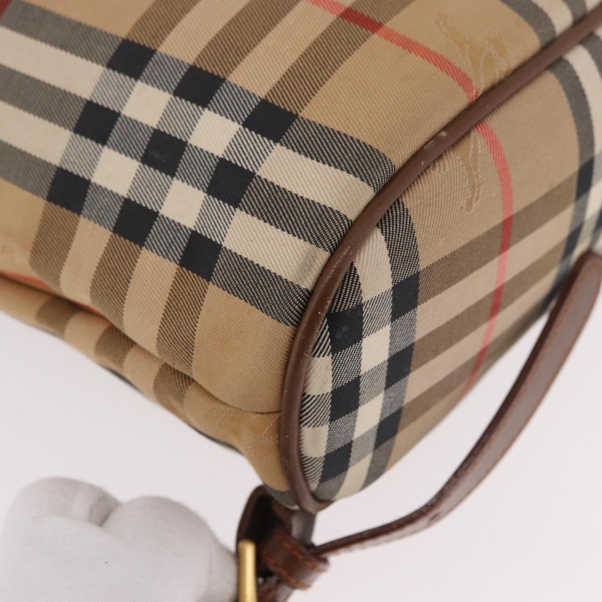 BURBERRY Nova Check Backpack Canvas Beige Gold Auth ep14839A