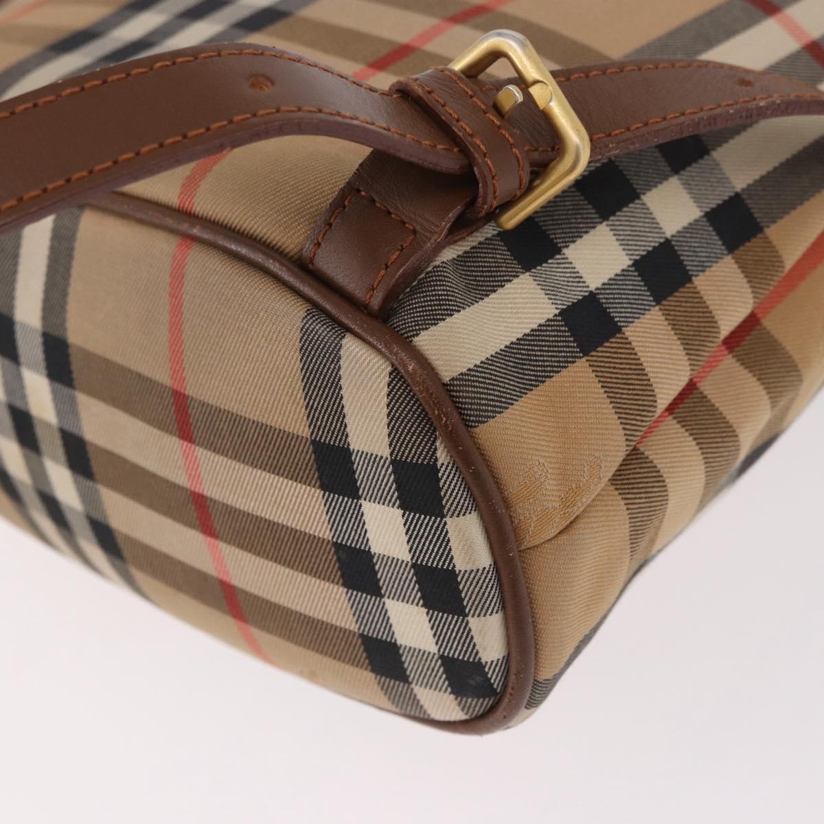 BURBERRY Nova Check Backpack Canvas Beige Gold Auth ep14839A