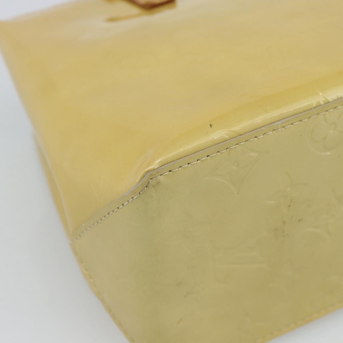 LOUIS VUITTON Monogram Vernis Reade PM Hand Bag Beige M91144 LV Auth ep14840