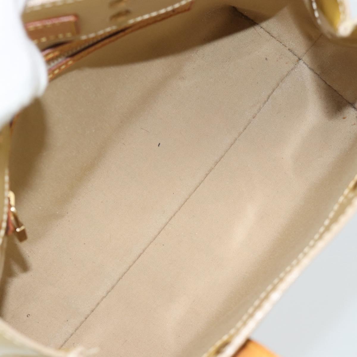 LOUIS VUITTON Monogram Vernis Reade PM Hand Bag Beige M91144 LV Auth ep14840