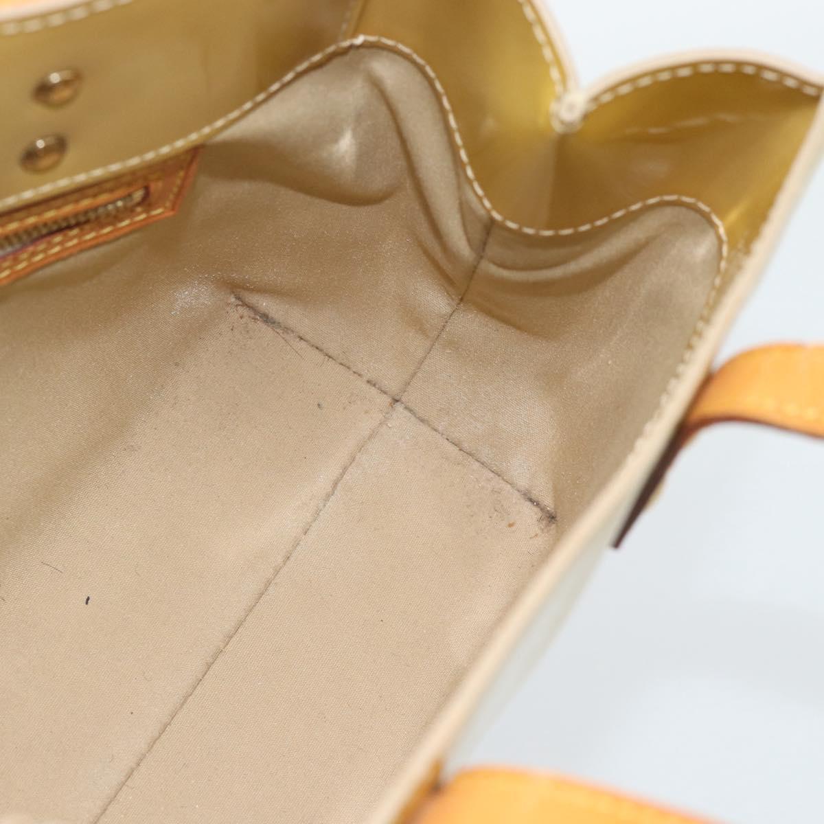 LOUIS VUITTON Monogram Vernis Reade PM Hand Bag Beige M91144 LV Auth ep14840