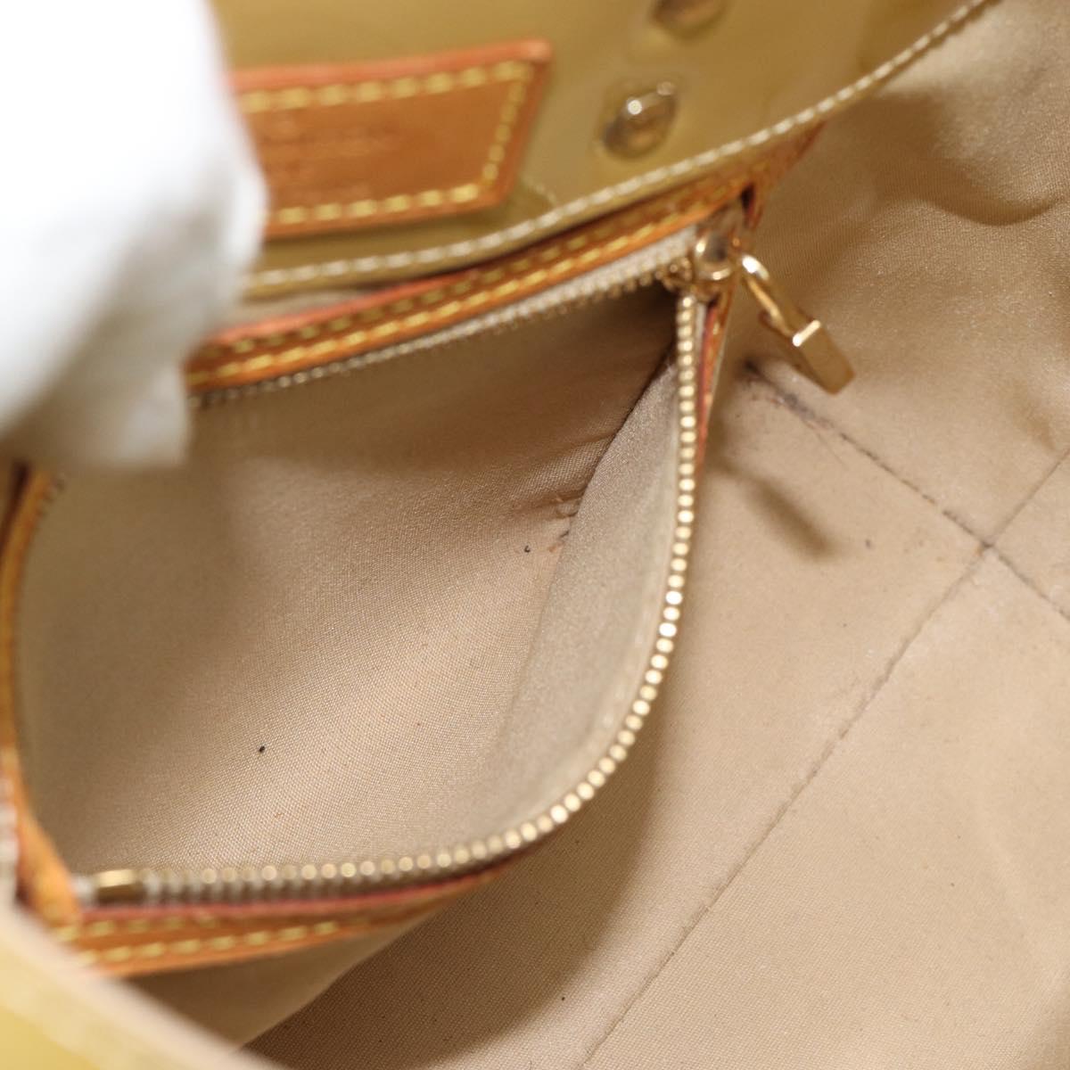 LOUIS VUITTON Monogram Vernis Reade PM Hand Bag Beige M91144 LV Auth ep14840