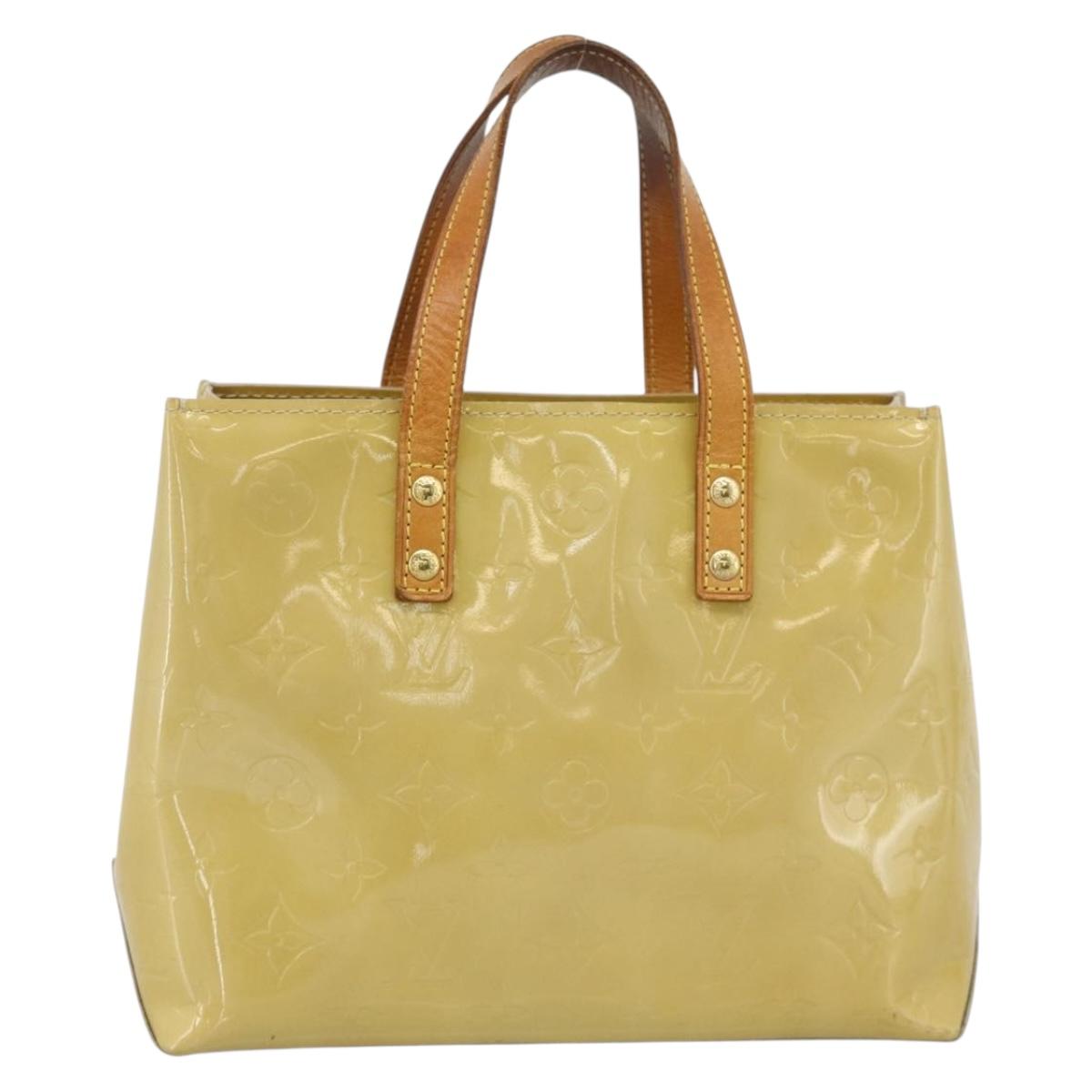 LOUIS VUITTON Monogram Vernis Reade PM Hand Bag Beige M91144 LV Auth ep14840