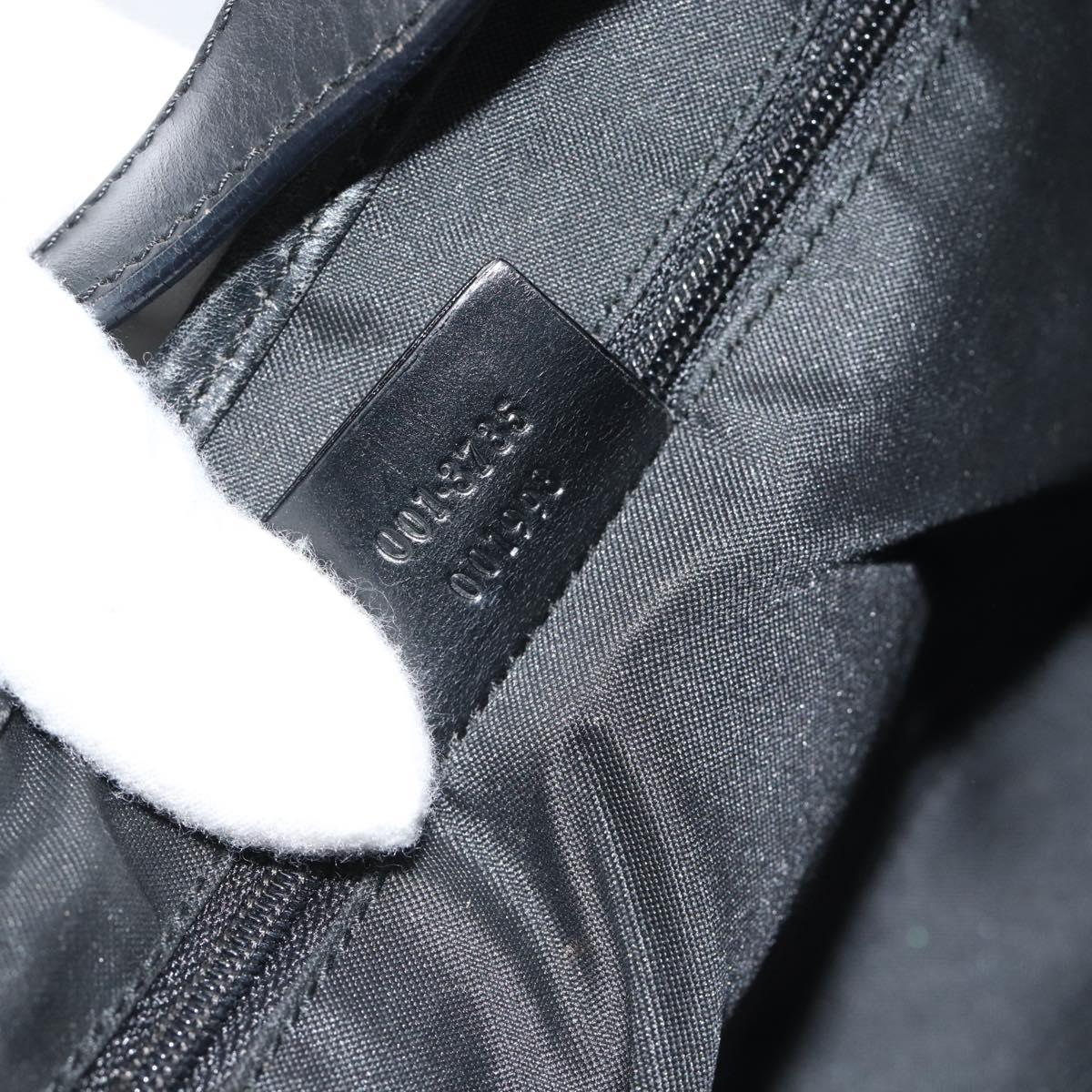 GUCCI GG Canvas Jackie Shoulder Bag Black Silver 001 3735 Auth ep14846A