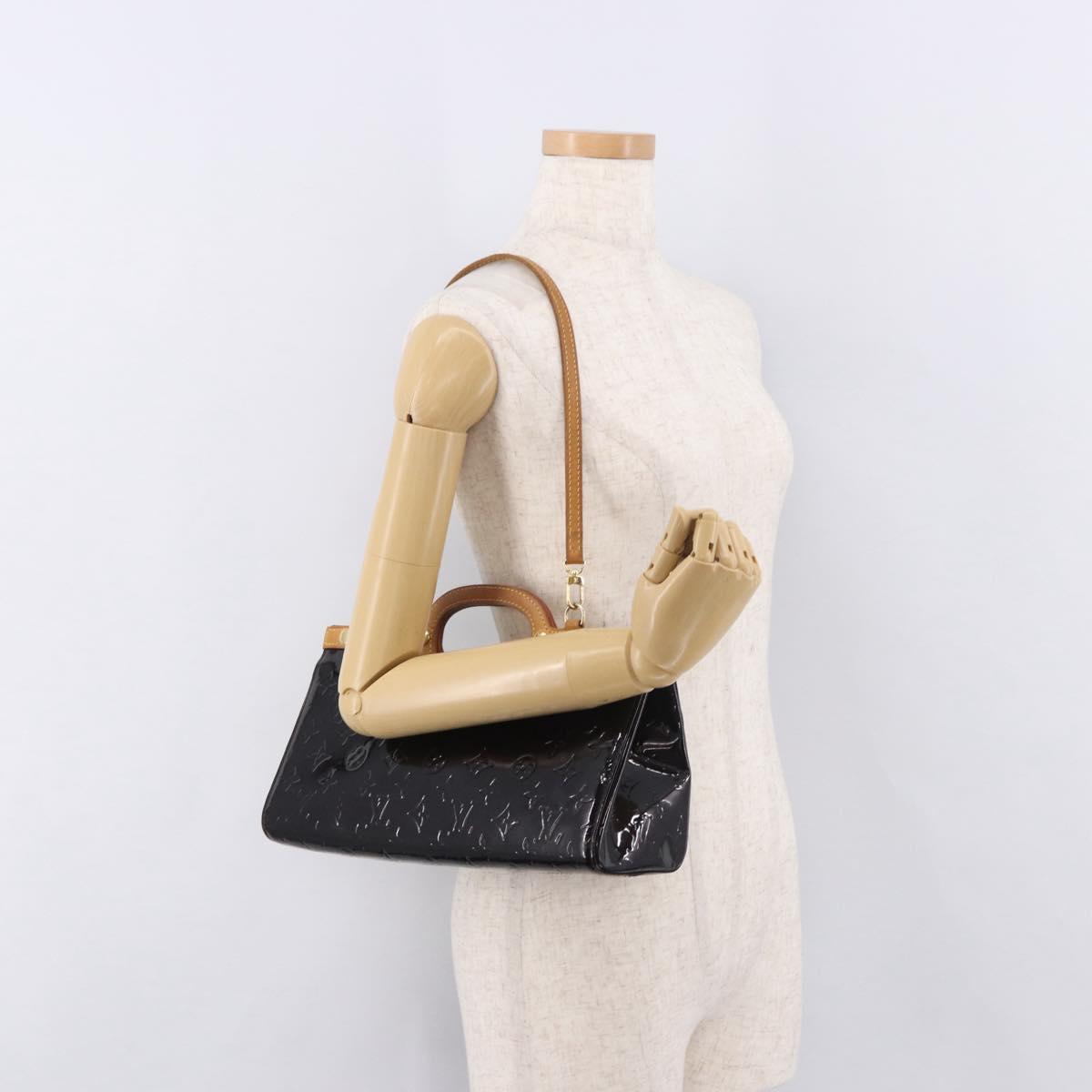 LOUIS VUITTON Vernis Roxbury Drive Hand Bag Amarante M91995 LV Auth ep14852