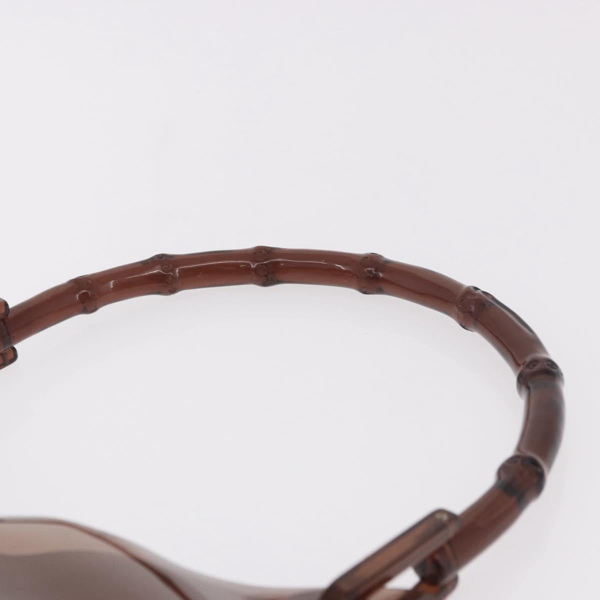 GUCCI Vinyl Hand Bag Vinyl Brown Auth ep14855