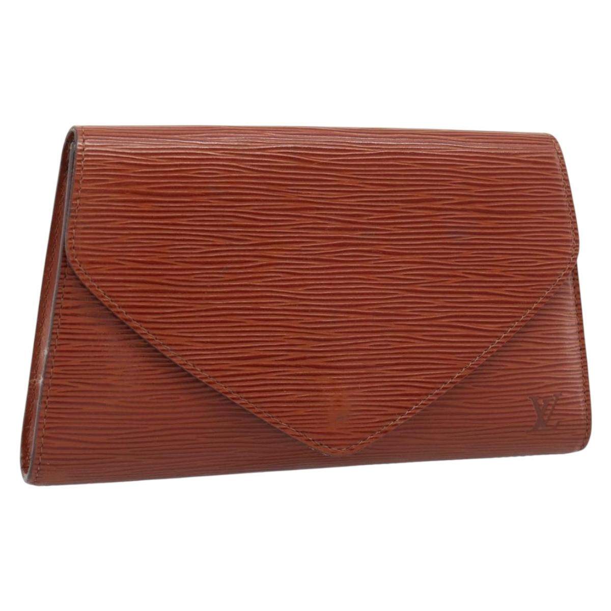 LOUIS VUITTON Epi Art Deco Clutch Bag Brown M52633 LV Auth ep14856