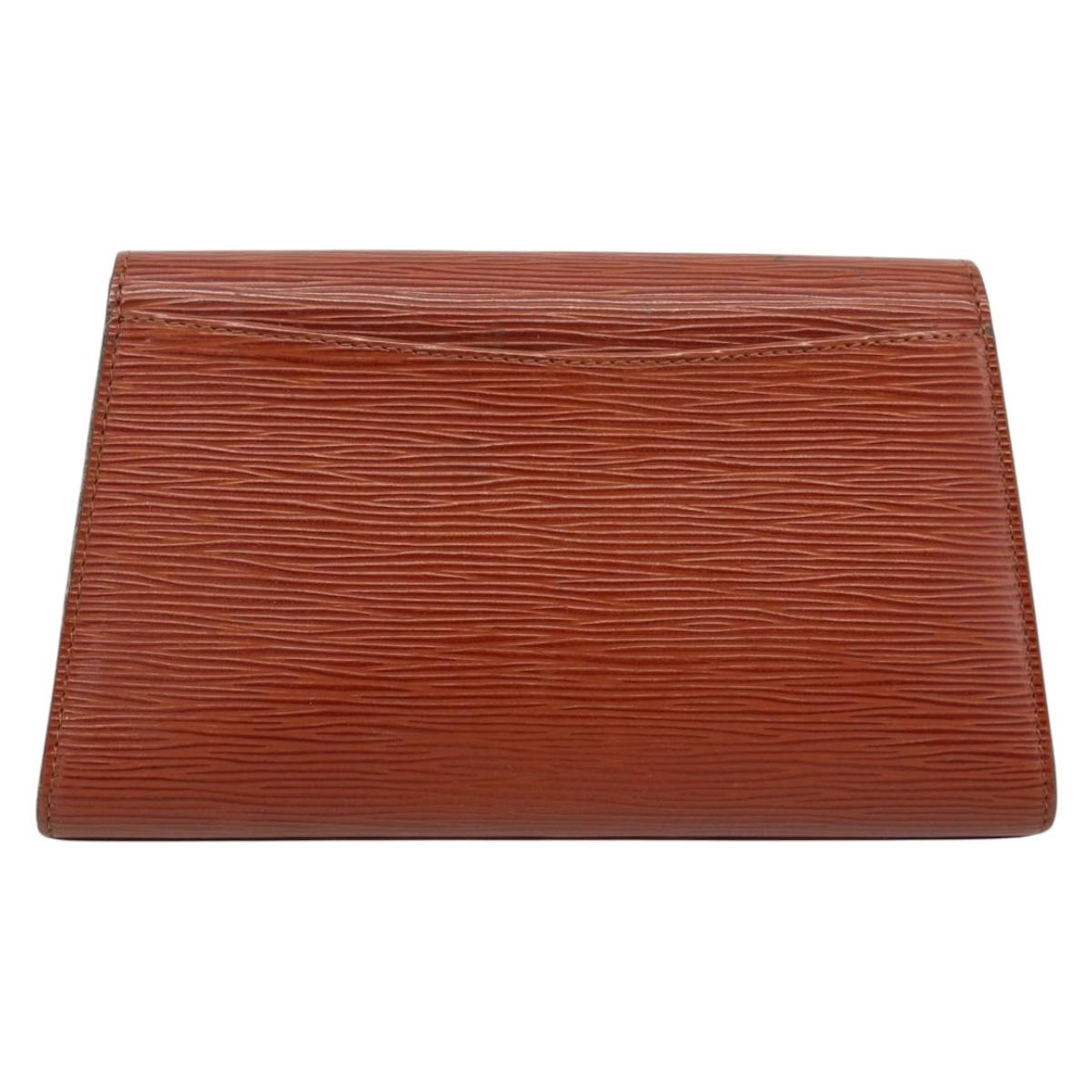 LOUIS VUITTON Epi Art Deco Clutch Bag Brown M52633 LV Auth ep14856