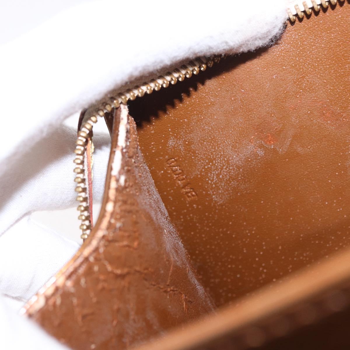 LOUIS VUITTON Monogram Vernis Mini Forsythe Hand Bag Bronze M91120 Auth ep14859