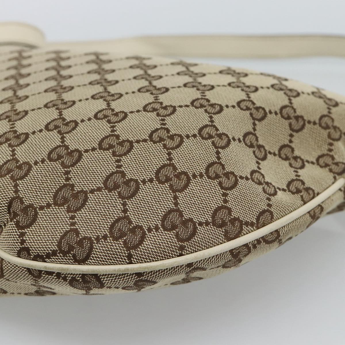 GUCCI GG Canvas Newbrit Shoulder Bag Beige Gold 169998 Auth ep14864