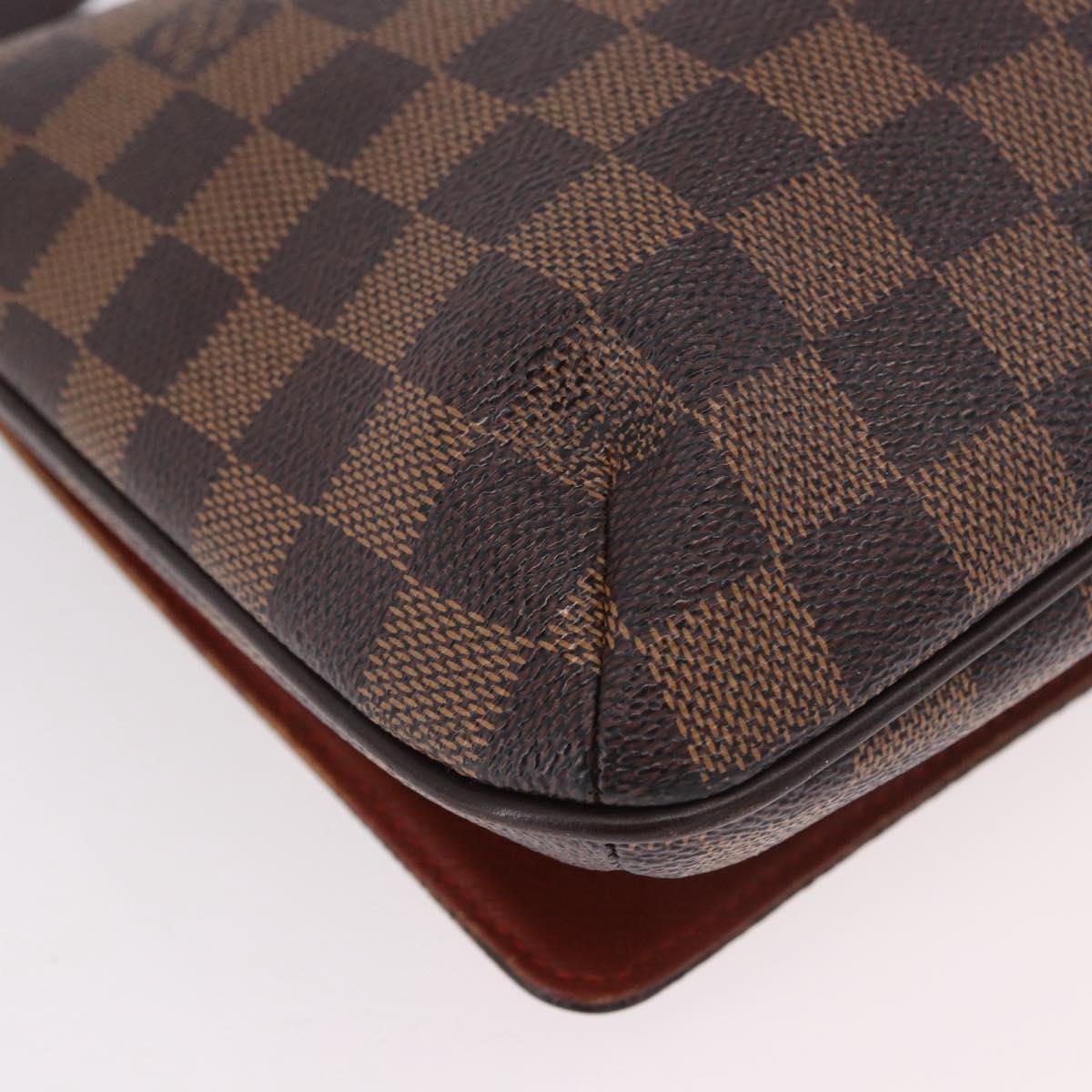 LOUIS VUITTON Damier Ebene Musette Tango Shoulder Bag N51301 LV Auth ep14865