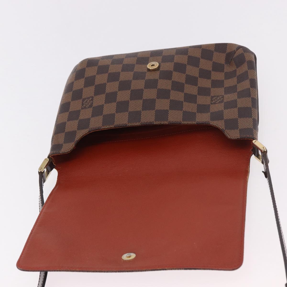 LOUIS VUITTON Damier Ebene Musette Tango Shoulder Bag N51301 LV Auth ep14865