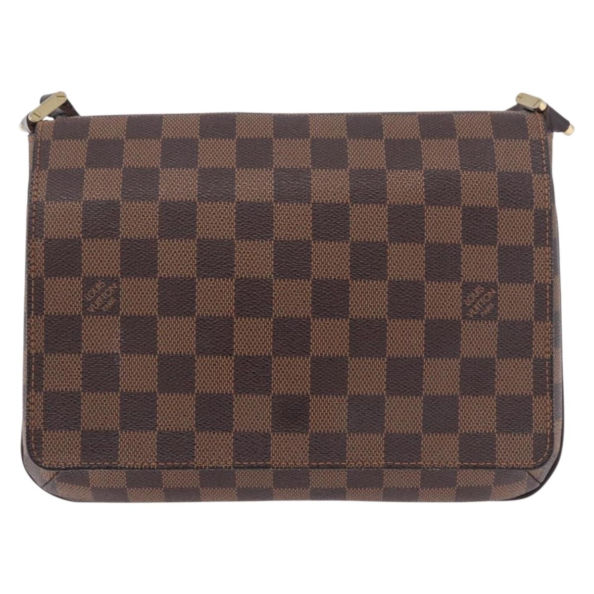 LOUIS VUITTON Damier Ebene Musette Tango Shoulder Bag N51301 LV Auth ep14865