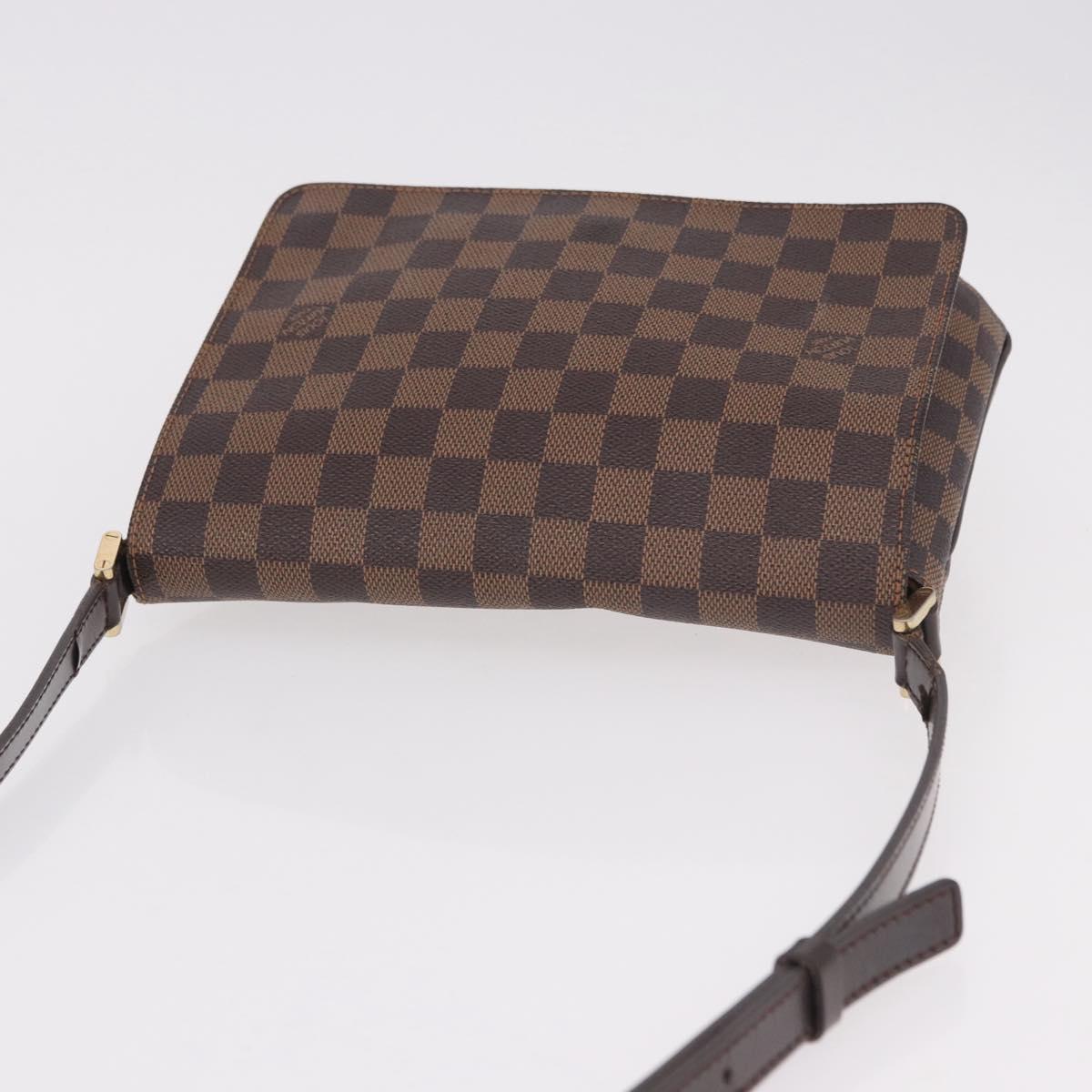 LOUIS VUITTON Damier Ebene Musette Tango Shoulder Bag N51301 LV Auth ep14865