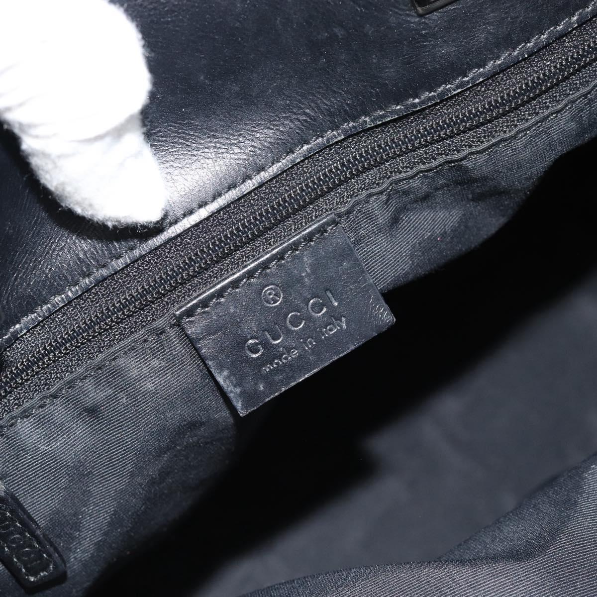 GUCCI GG Canvas Tote Bag Black Silver 31244 Auth ep14868