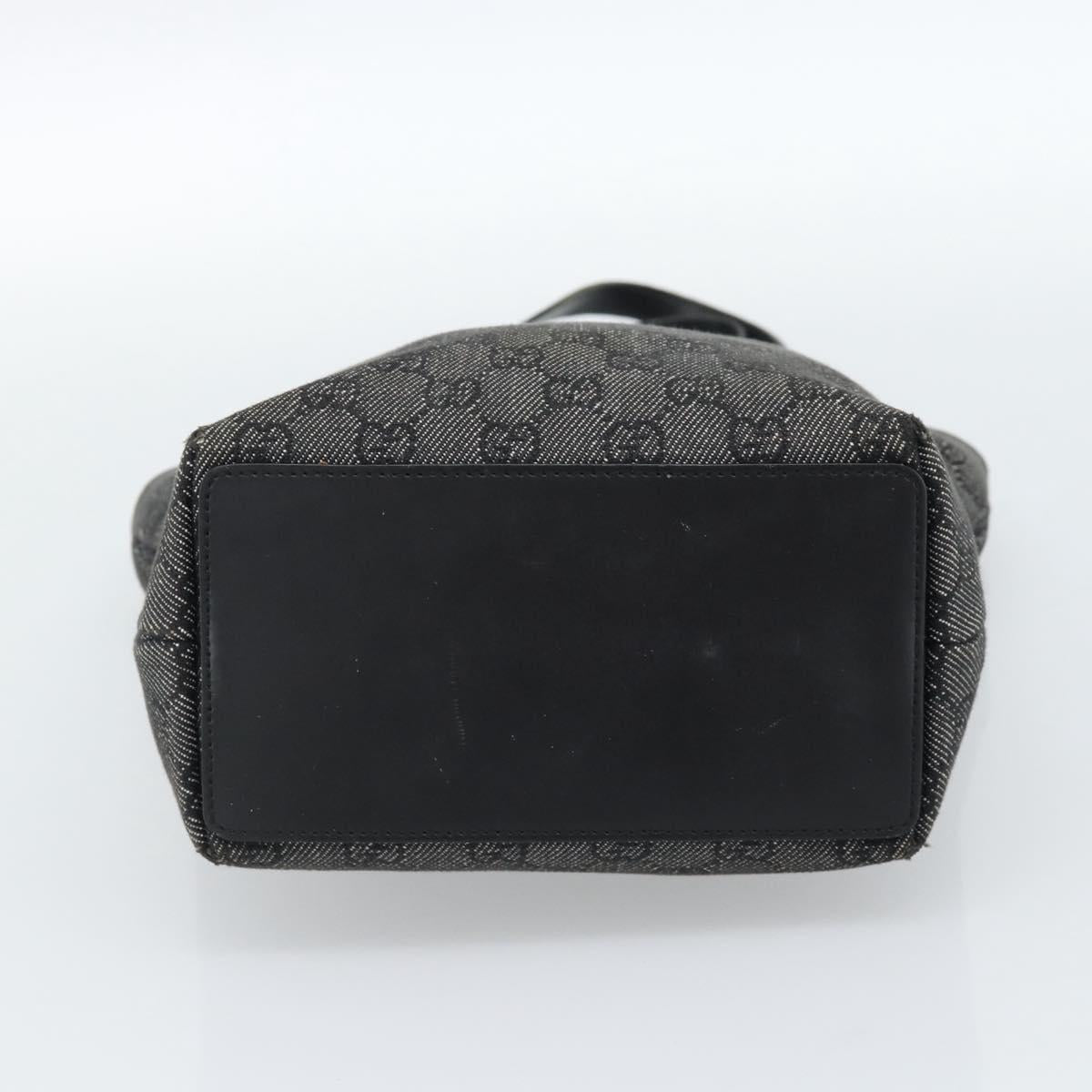 GUCCI GG Canvas Tote Bag Black Silver 31244 Auth ep14868