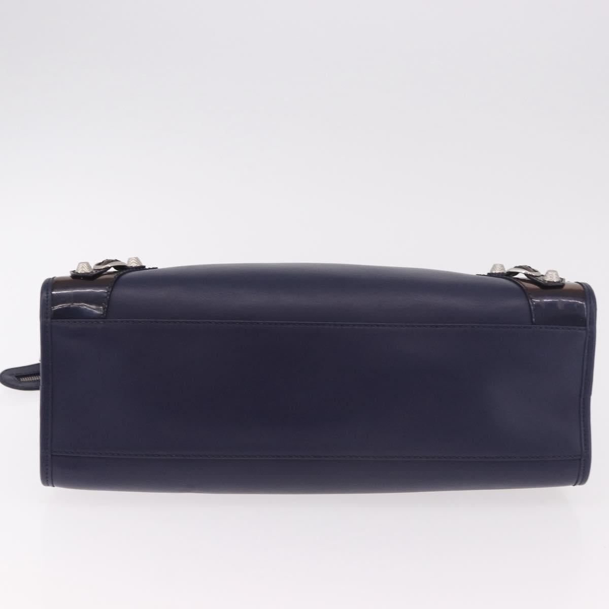 BALENCIAGA The Giant City Bag Leather Outlet 2way Navy 281770 Auth ep14879SAM