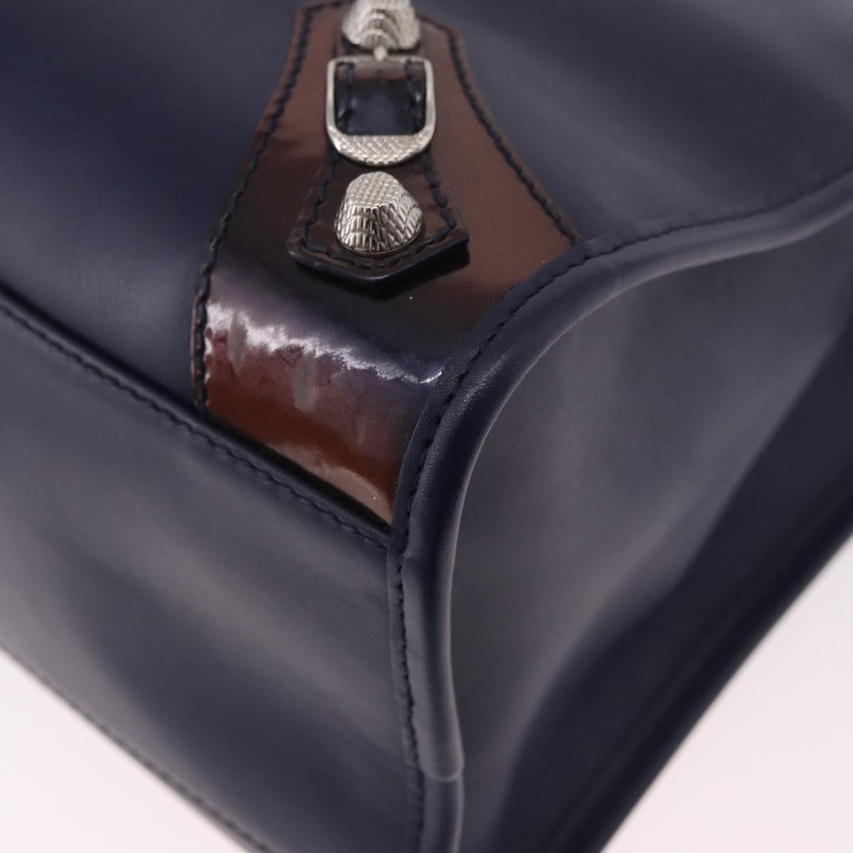 BALENCIAGA The Giant City Bag Leather Outlet 2way Navy 281770 Auth ep14879SAM