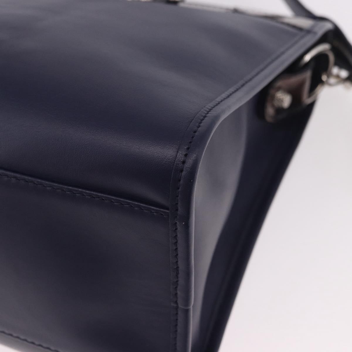 BALENCIAGA The Giant City Bag Leather Outlet 2way Navy 281770 Auth ep14879SAM
