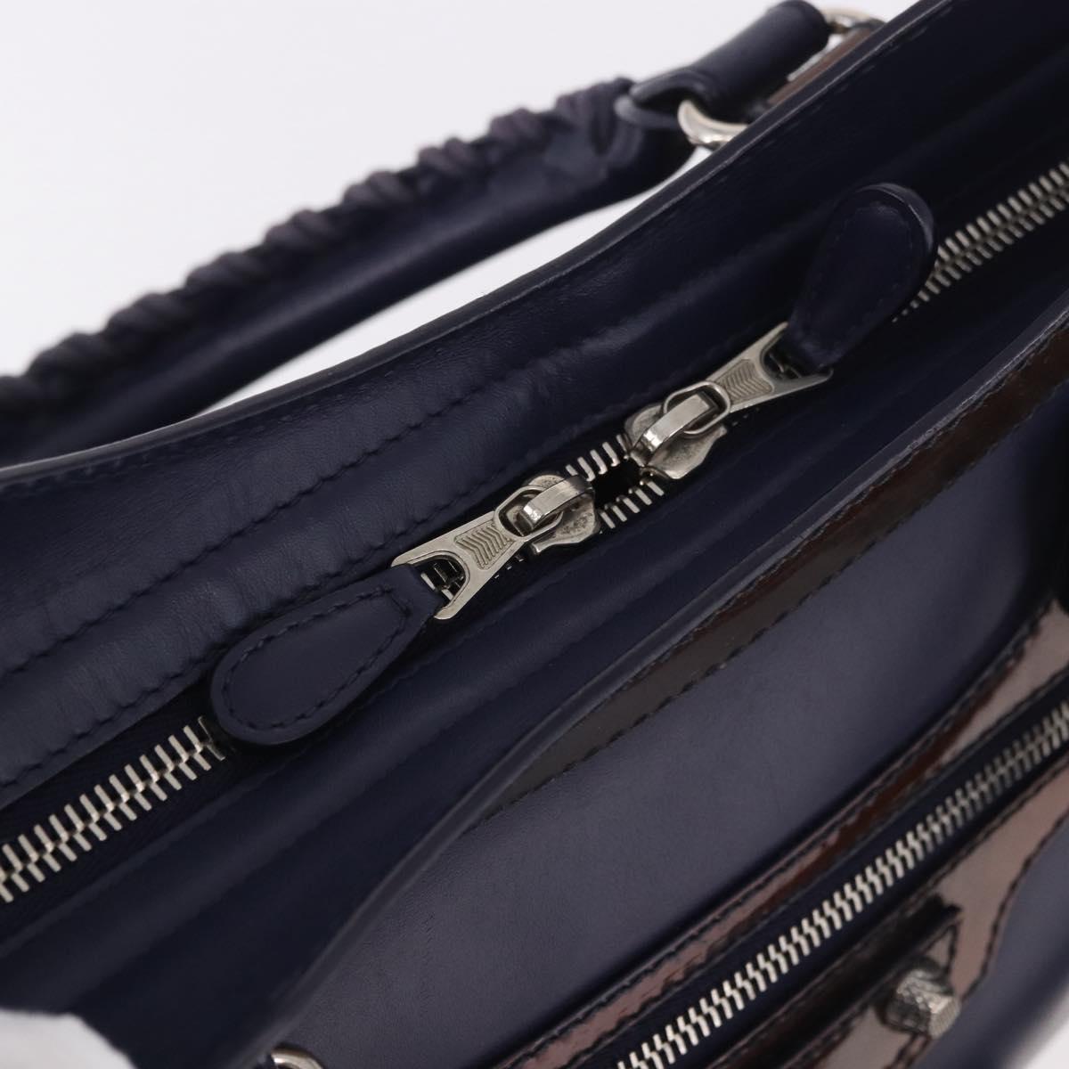 BALENCIAGA The Giant City Bag Leather Outlet 2way Navy 281770 Auth ep14879SAM