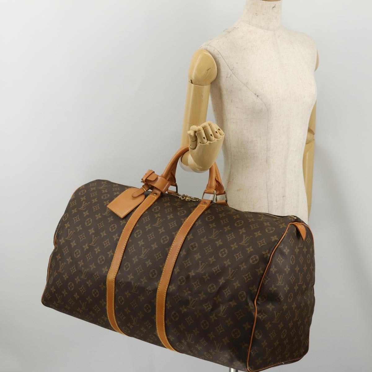 LOUIS VUITTON Monogram Keepall 60 Boston Bag M41422 LV Auth ep14883V