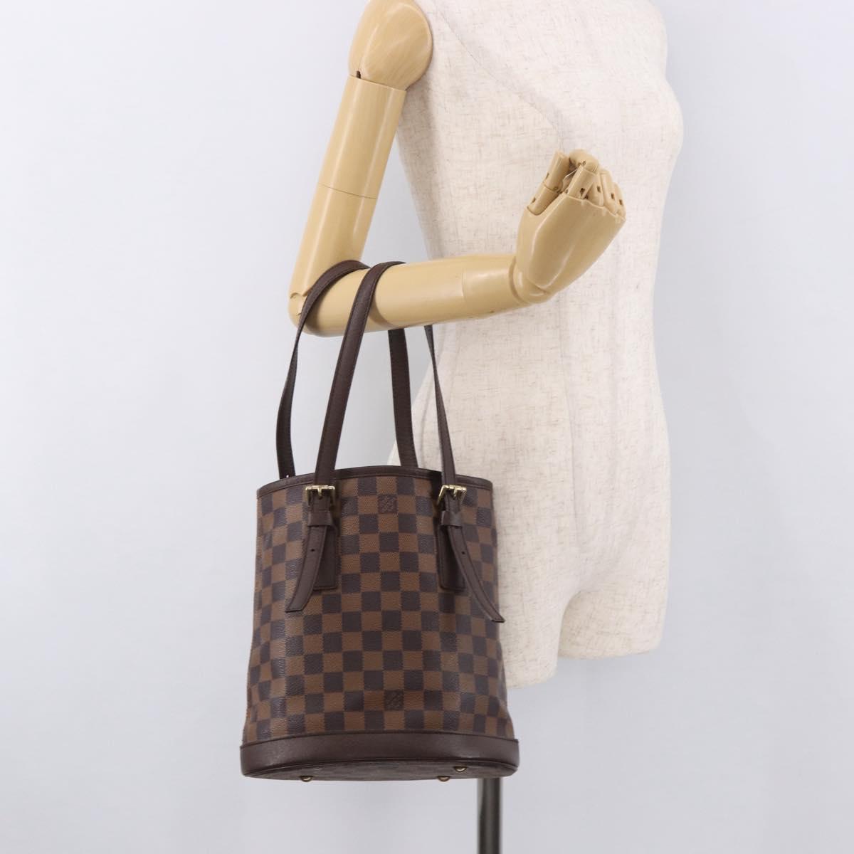 LOUIS VUITTON Damier Ebene Marais Shoulder Bag N42240 LV Auth ep14884V