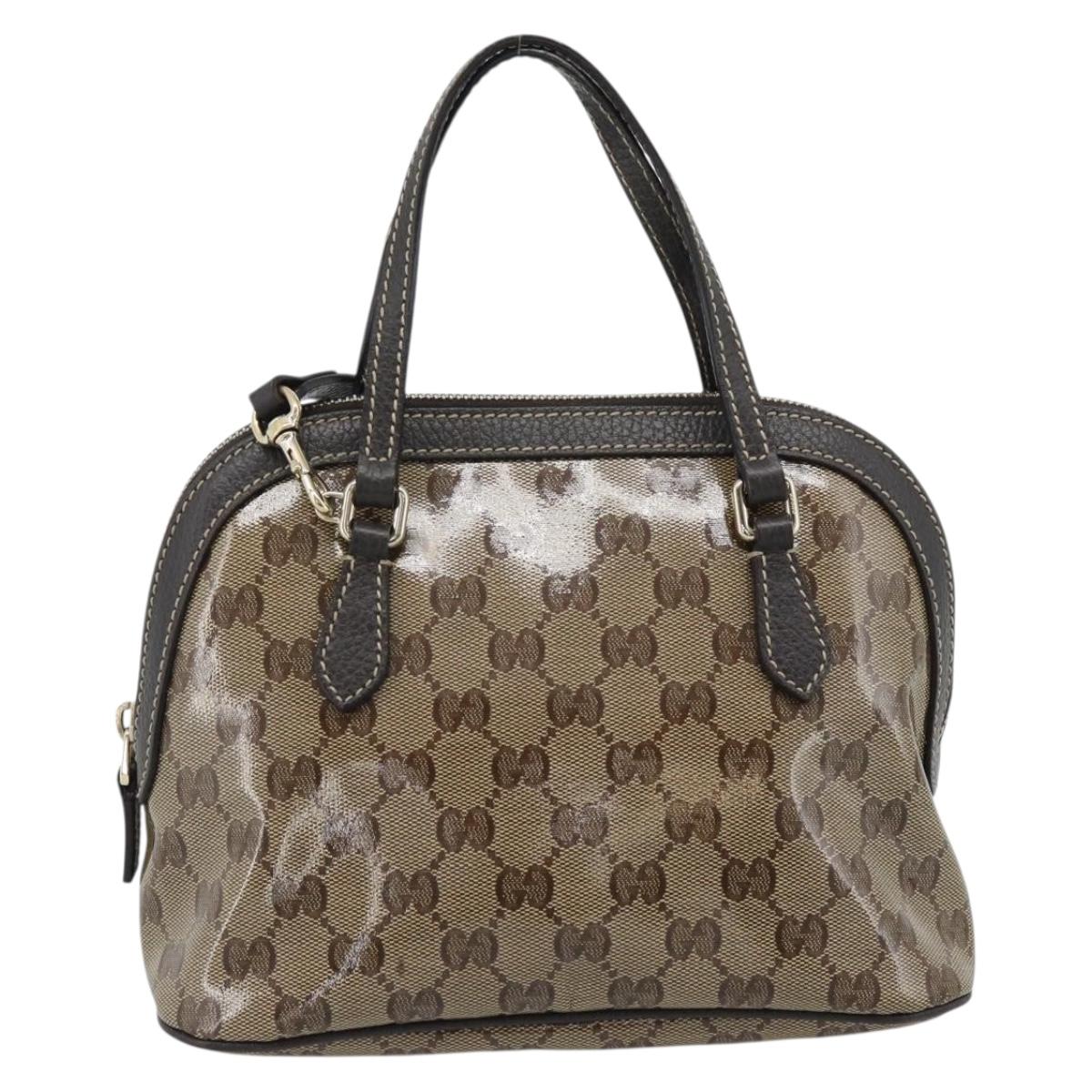 GUCCI GG Crystal Bag Coated Canvas 2way Outlet Beige Gold 341504 Auth ep14887V