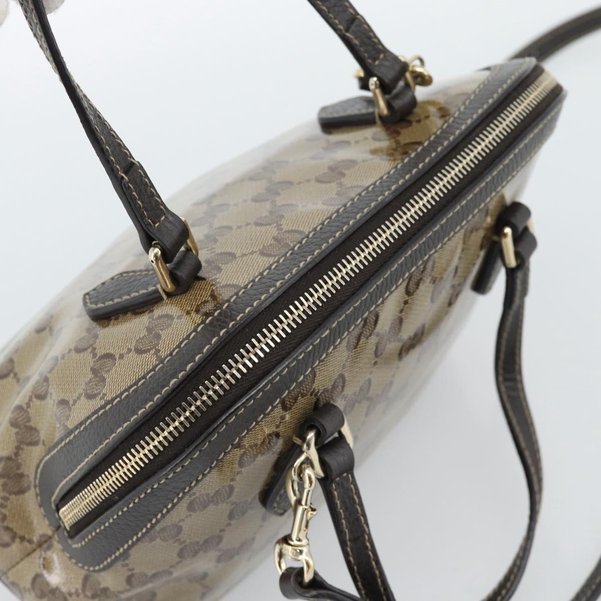 GUCCI GG Crystal Bag Coated Canvas 2way Outlet Beige Gold 341504 Auth ep14887V