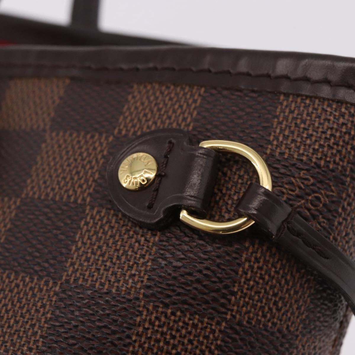 LOUIS VUITTON Damier Ebene Neverfull PM Tote Bag N51109 LV Auth ep14892A