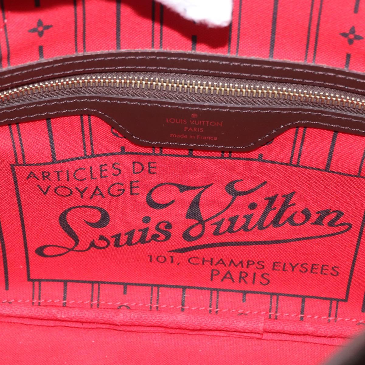 LOUIS VUITTON Damier Ebene Neverfull PM Tote Bag N51109 LV Auth ep14892A