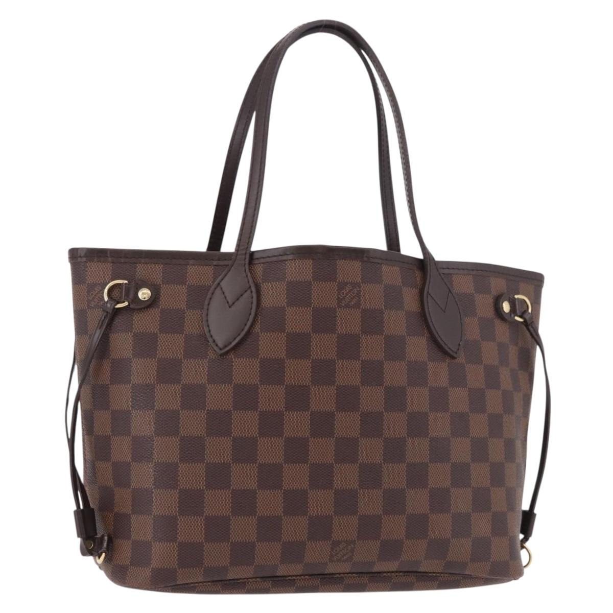 LOUIS VUITTON Damier Ebene Neverfull PM Tote Bag N51109 LV Auth ep14892A