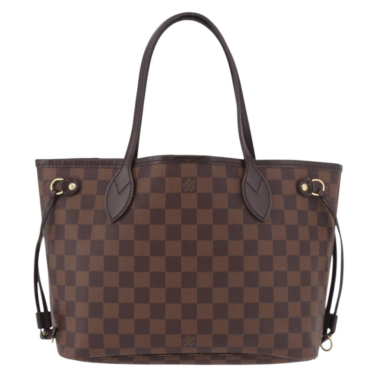 LOUIS VUITTON Damier Ebene Neverfull PM Tote Bag N51109 LV Auth ep14892A