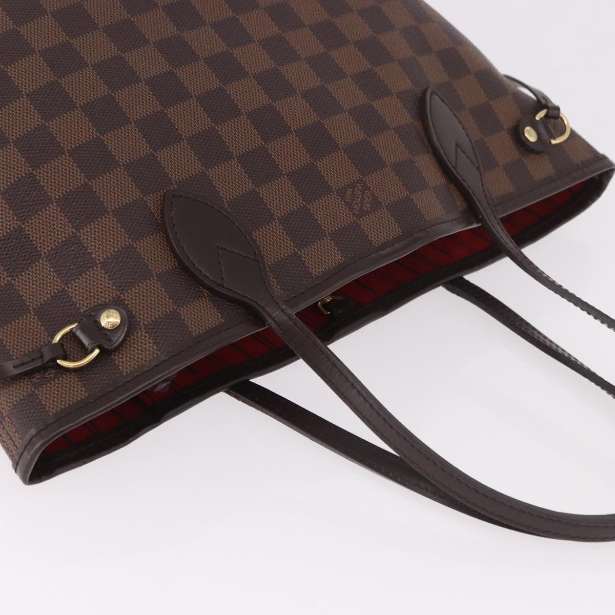 LOUIS VUITTON Damier Ebene Neverfull PM Tote Bag N51109 LV Auth ep14892A