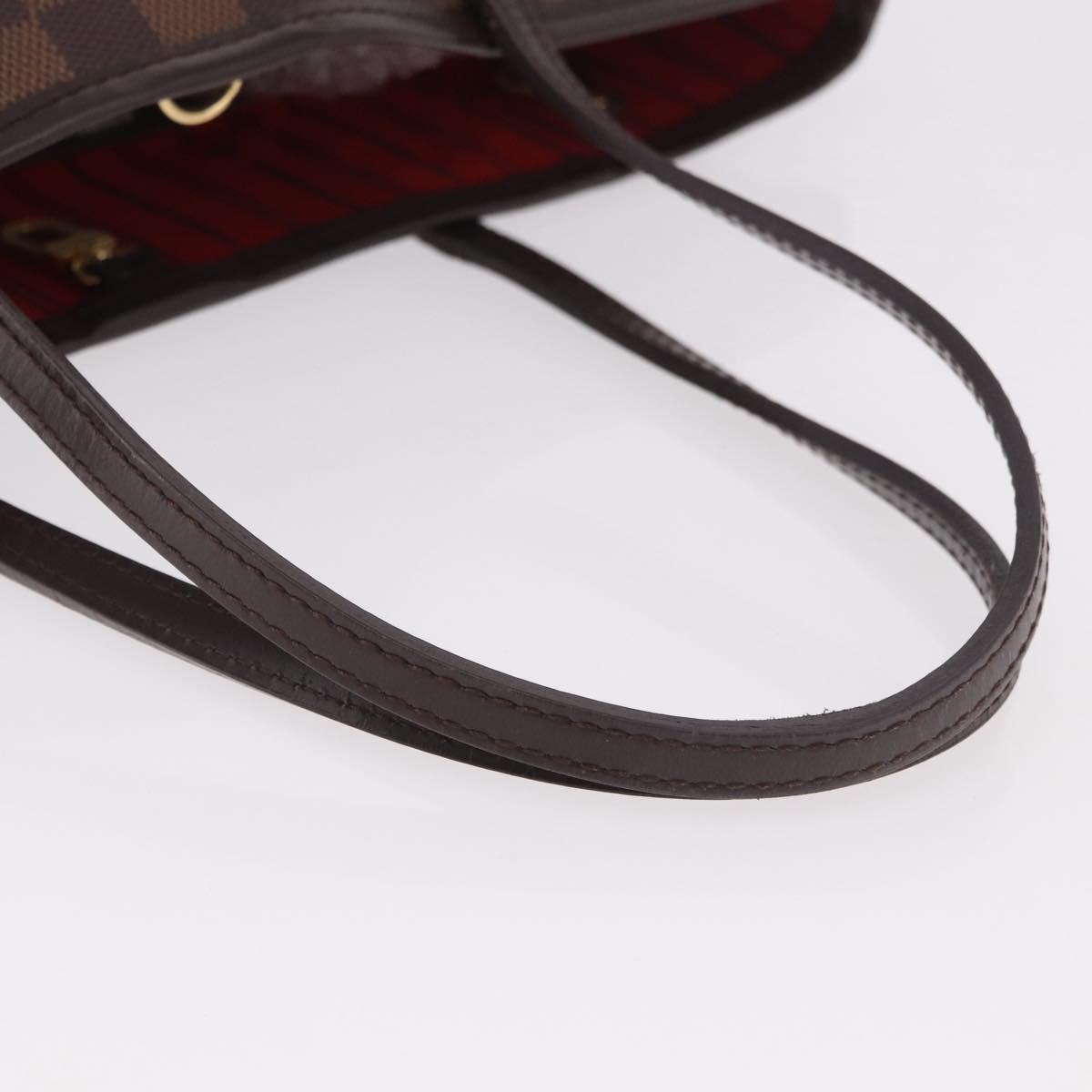 LOUIS VUITTON Damier Ebene Neverfull PM Tote Bag N51109 LV Auth ep14892A