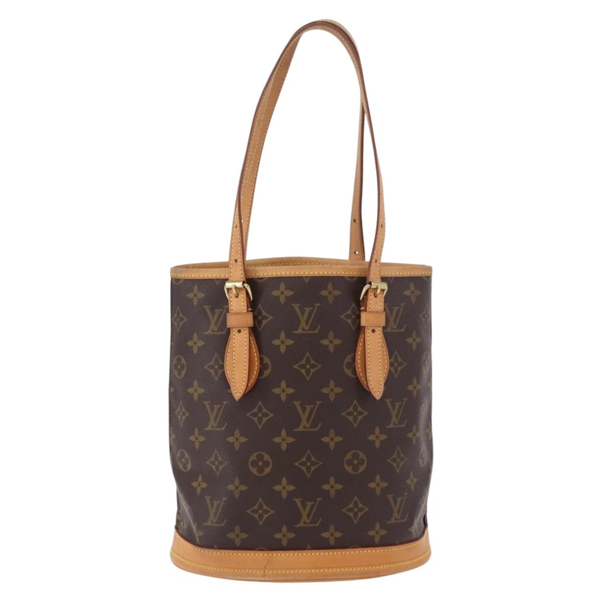 LOUIS VUITTON Monogram Bucket PM Shoulder Bag M42238 LV Auth ep14899V