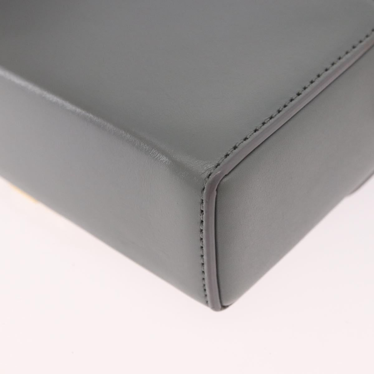 Christian Dior 30 Montaigne Shoulder Bag Leather Gray Gold Auth ep14902