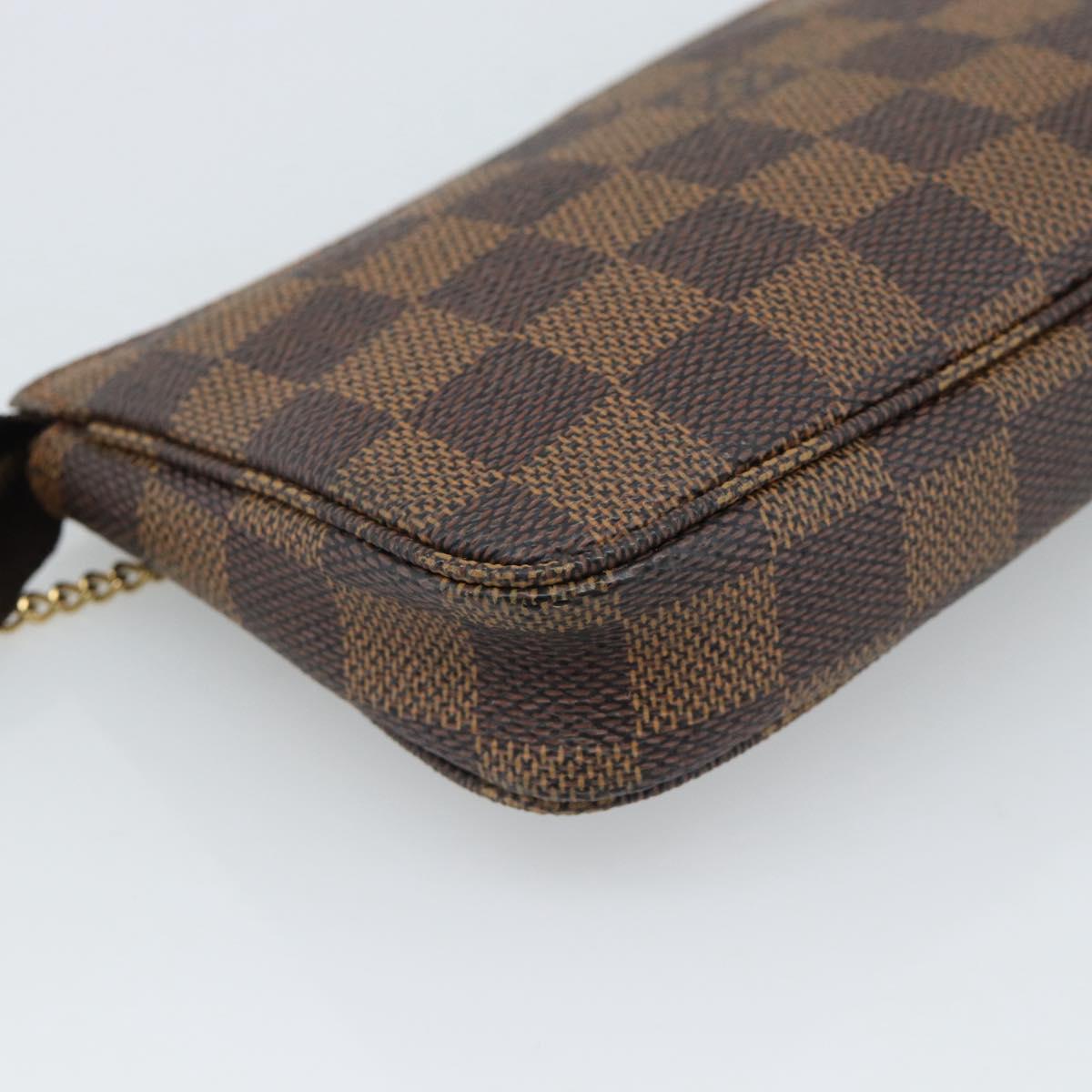 LOUIS VUITTON Damier Ebene Mini Pochette Accessoires Pouch N58009 Auth ep14905V