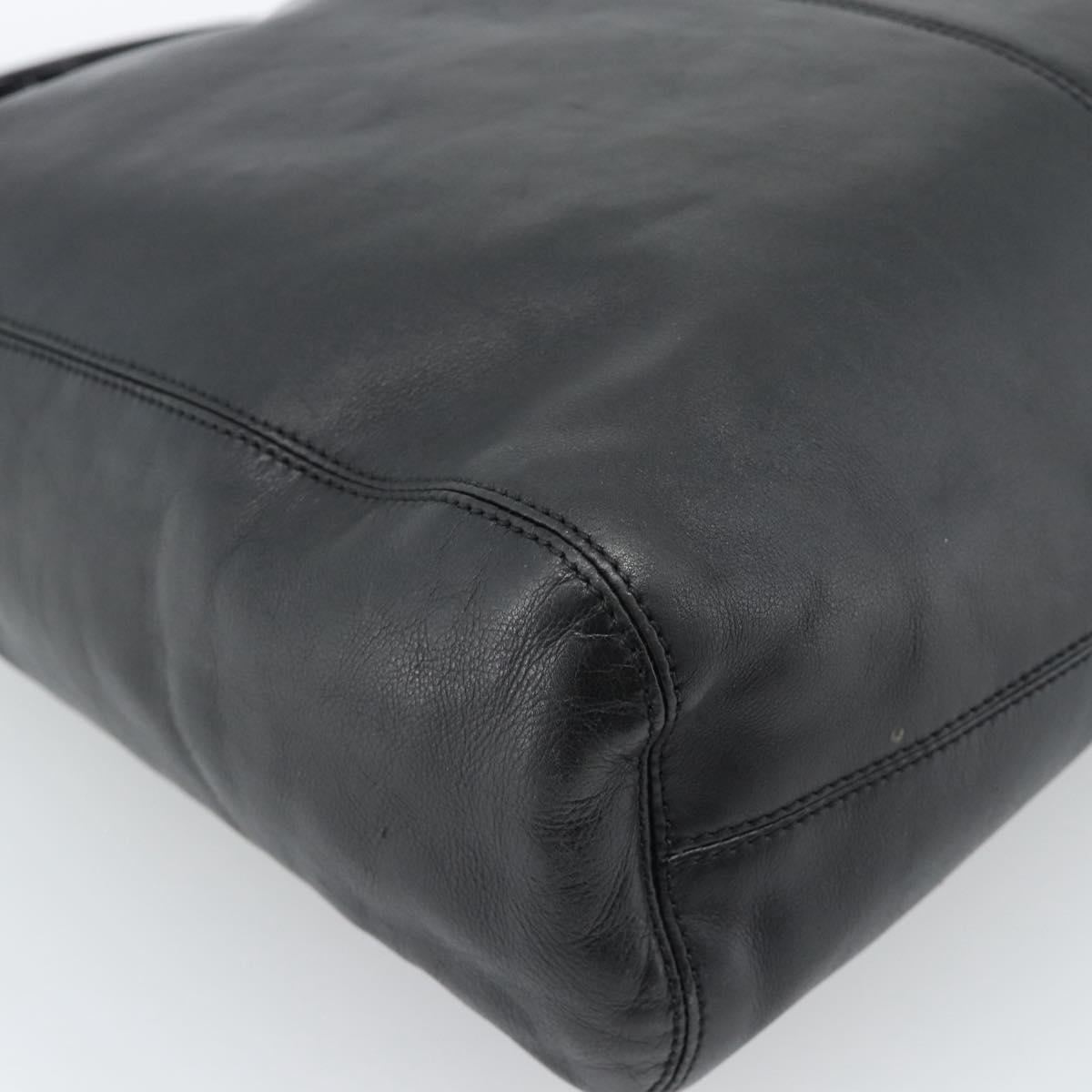 CHANEL Shoulder Bag Calf Skin Black CC Auth ep14908SAV