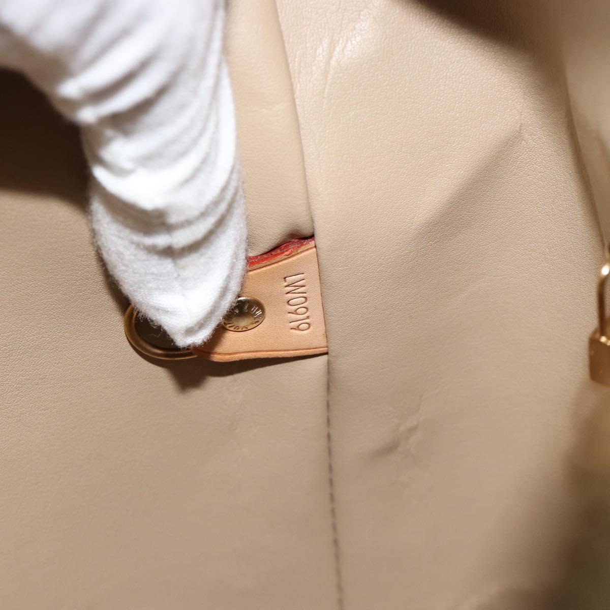 LOUIS VUITTON Monogram Vernis Houston Hand Bag Beige M91004 LV Auth ep14915