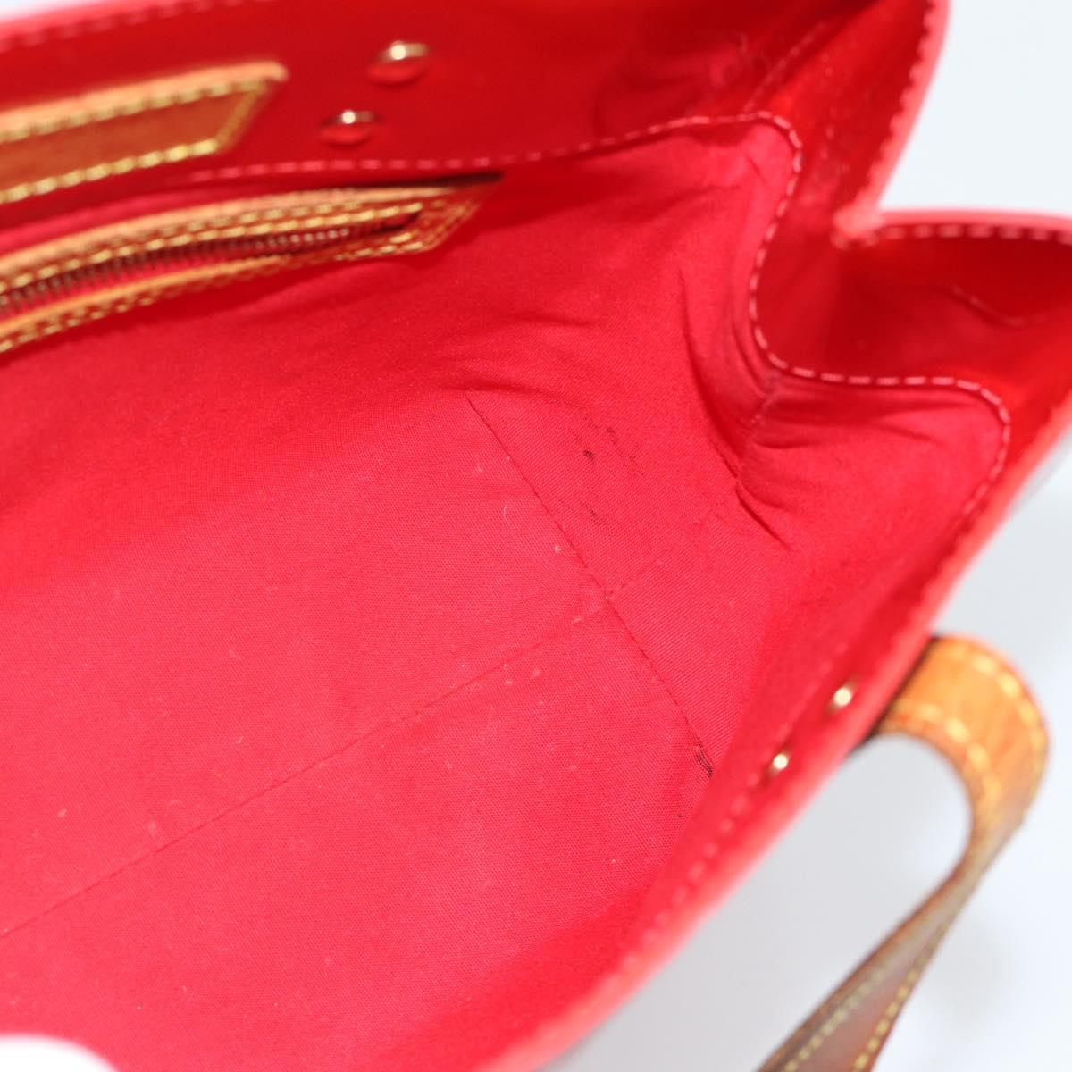 LOUIS VUITTON Monogram Vernis Reade PM Hand Bag Red Rouge M91088 LV Auth ep14916