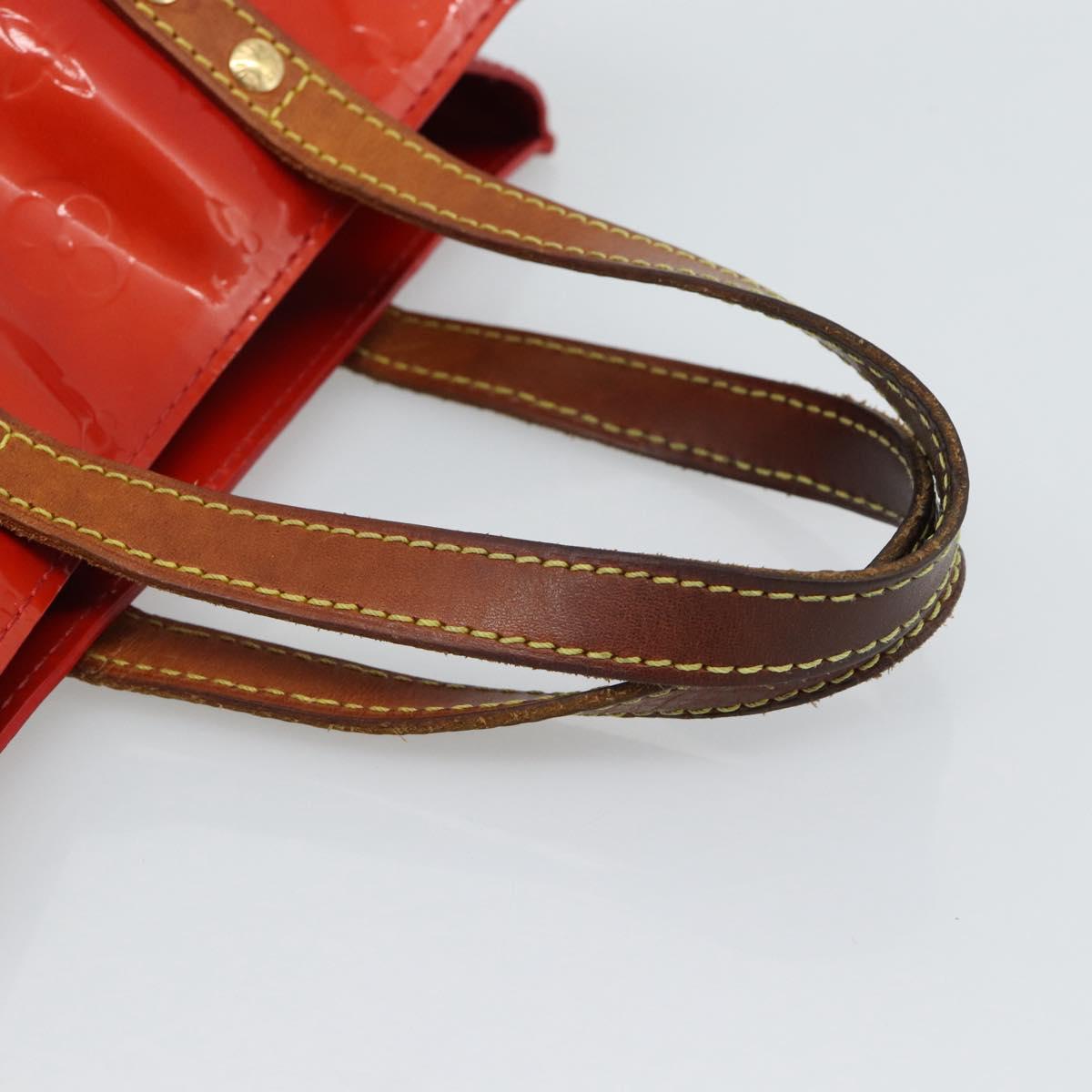 LOUIS VUITTON Monogram Vernis Reade PM Hand Bag Red Rouge M91088 LV Auth ep14916
