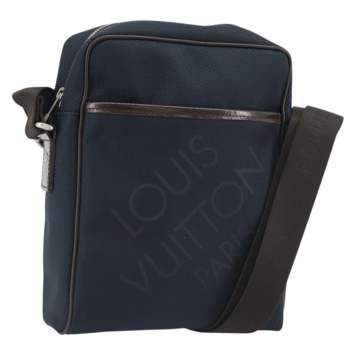 LOUIS VUITTON Damier Geant Citadan NM Shoulder Bag Navy N41437 LV Auth ep14919V