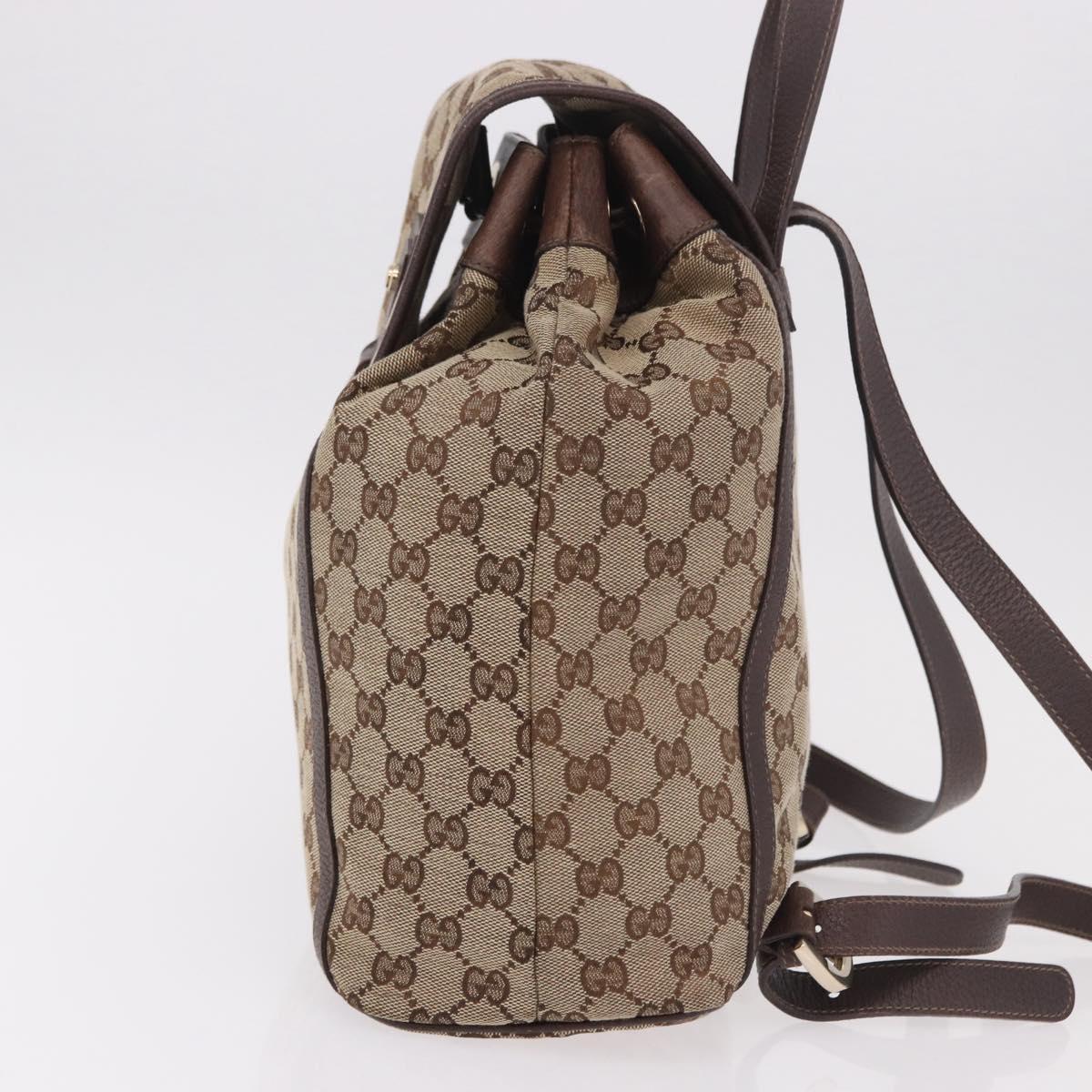 GUCCI GG Canvas Backpack Beige Gold 141642 Auth ep14925A