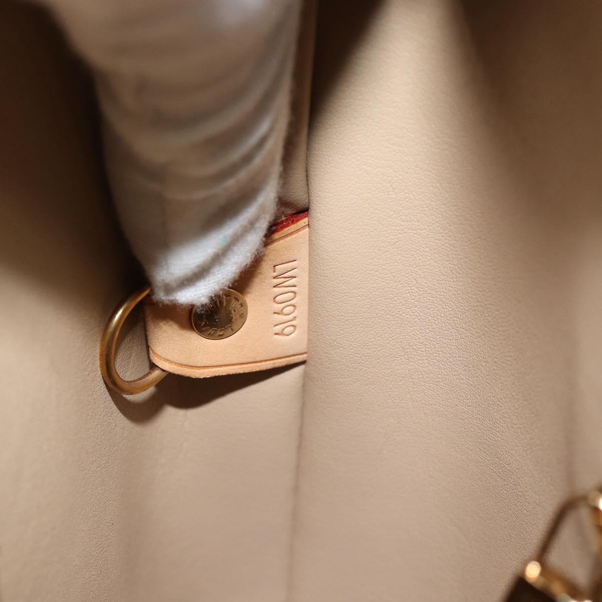 LOUIS VUITTON Monogram Vernis Houston Hand Bag Beige M91004 LV Auth ep14929A
