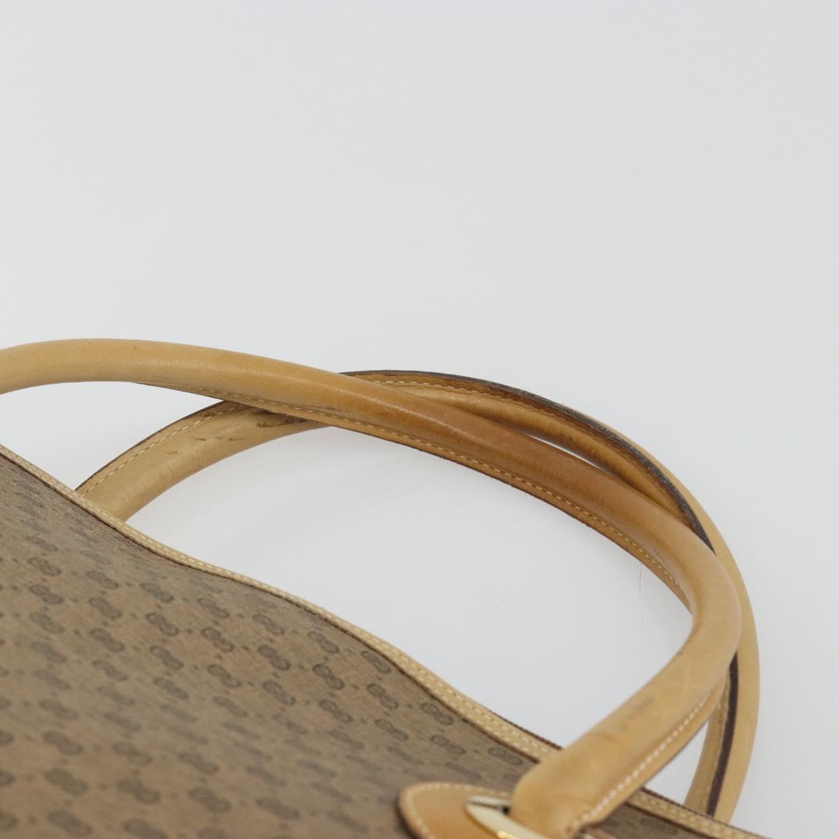 GUCCI Micro GG Supreme Tote Bag PVC Beige Gold 02 39 4868 Auth ep14936